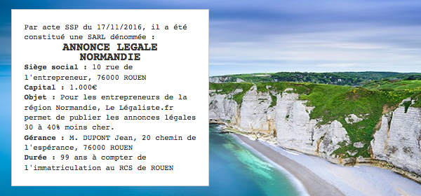 annonce legale normandie